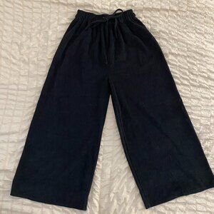 corduroy wide leg capris